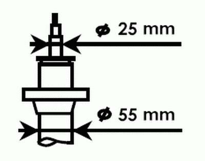 Амортизатор передний L, R KYB 335808