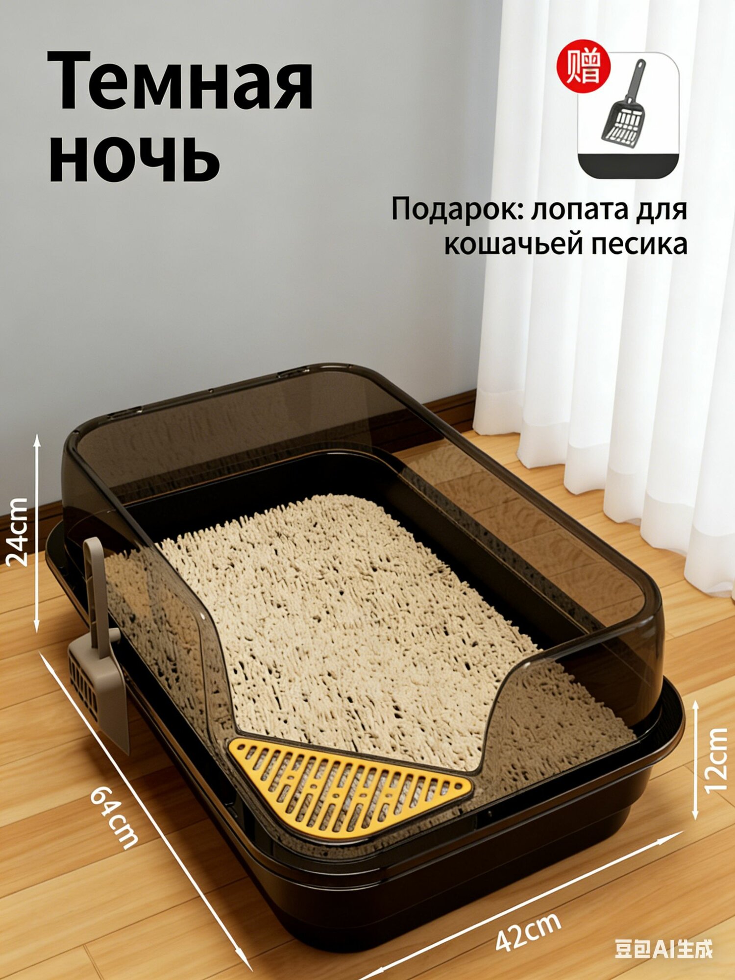Туалет для кошек полузащищенного типа