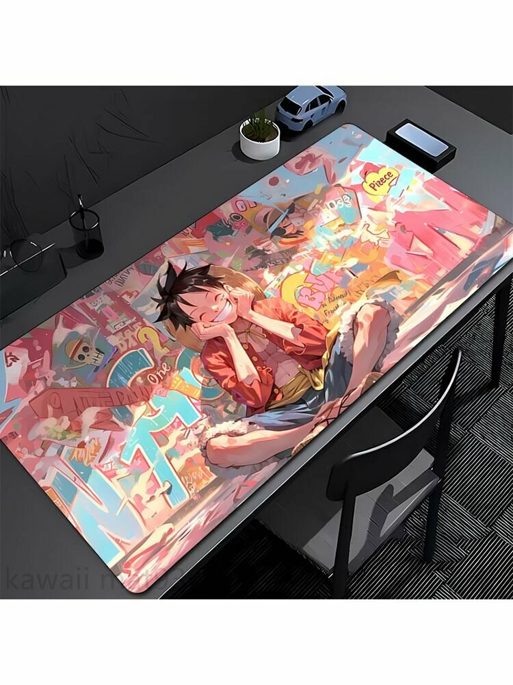 Игровой коврик для мыши с рисунком аниме One Piece, размер 40x90xxl, печать с рисунком высокой четкости