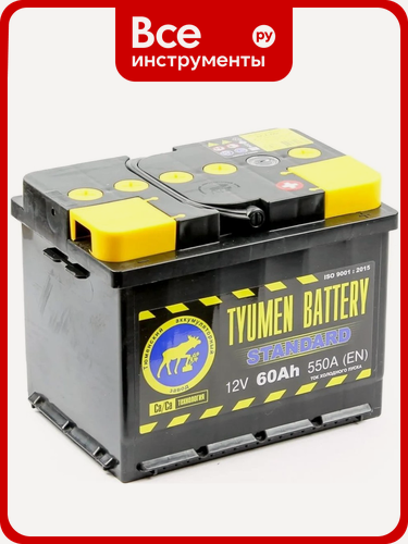 Изображение товара Аккумуляторная батарея TYUMEN BATTERY Тюмень 6ст TNS60.0 обратная полярность, кальциевая, легковые и грузовые автомобили