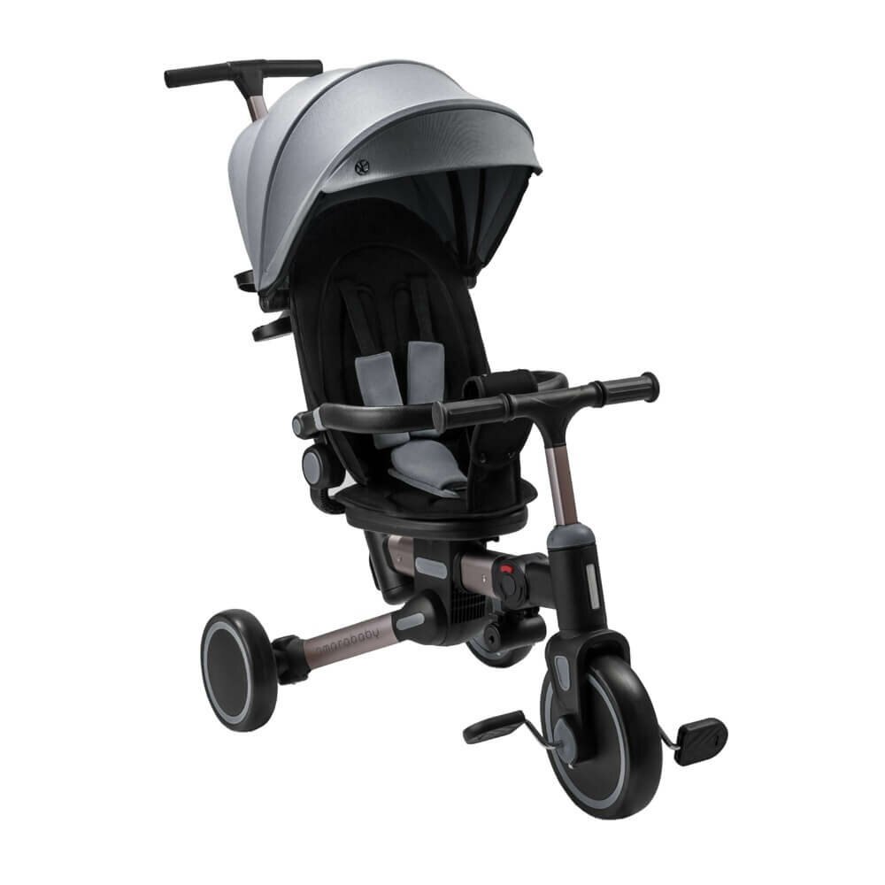 AmaroBaby MultiRide, детский трехколесный велосипед от 10 месяцев до 3-4 лет, цвет Серый