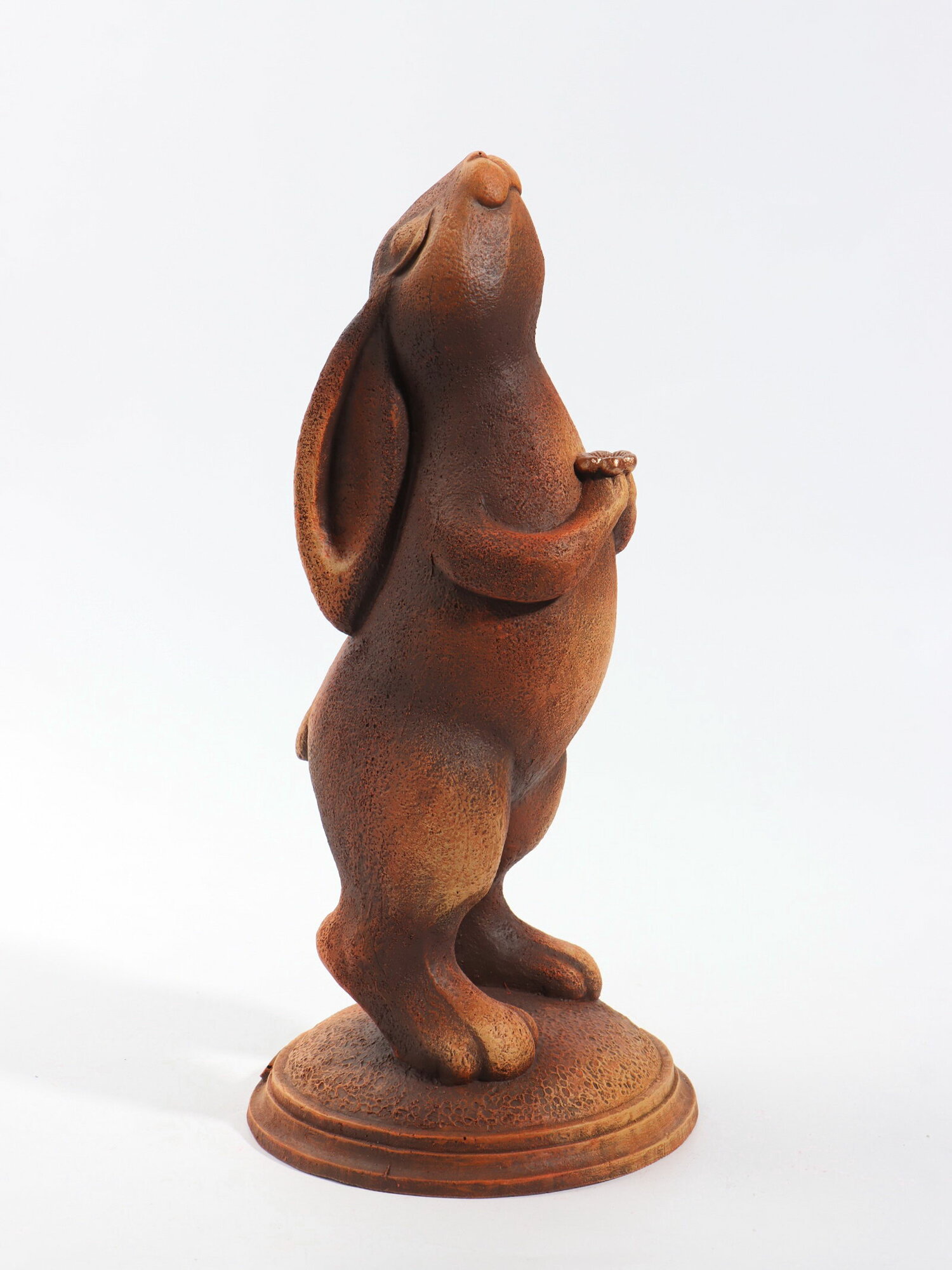 Фигурка декоративная "Зайчик-Пирожок", 18x18x38 см, трюфельная