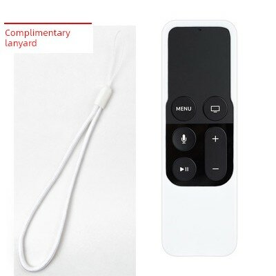 Чехол для пульта Apple TV 4 и 5 поколений - силиконовый защитный чехол, белый, мягкая поверхность для Apple TV 4K