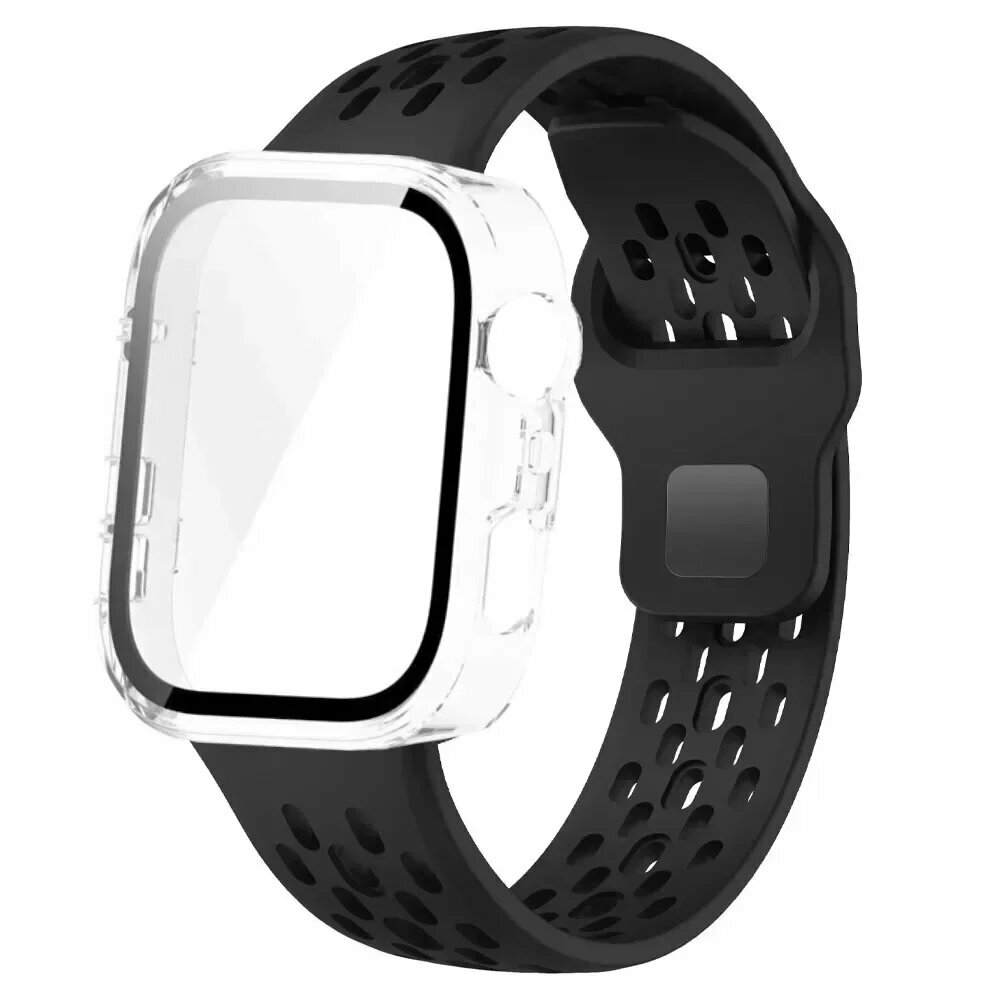 Чехол для Apple Watch с черным ремешком Black C