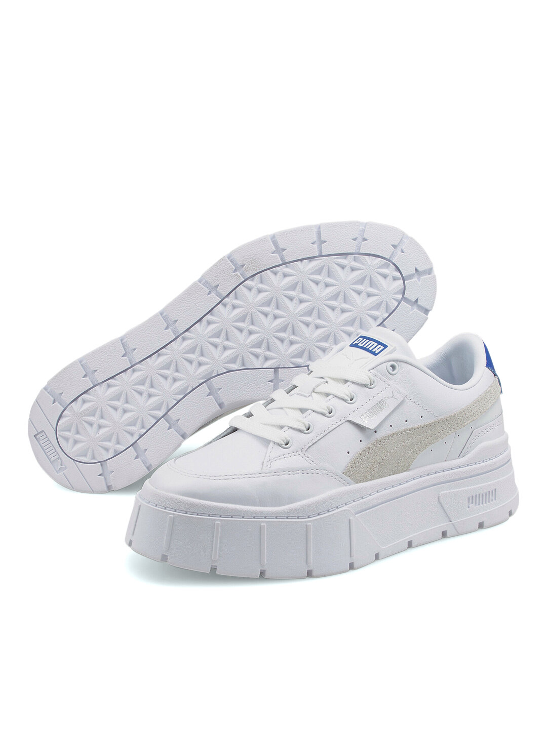 Кеды PUMA Mayze, размер 6 UK, белый/синий — фото 1