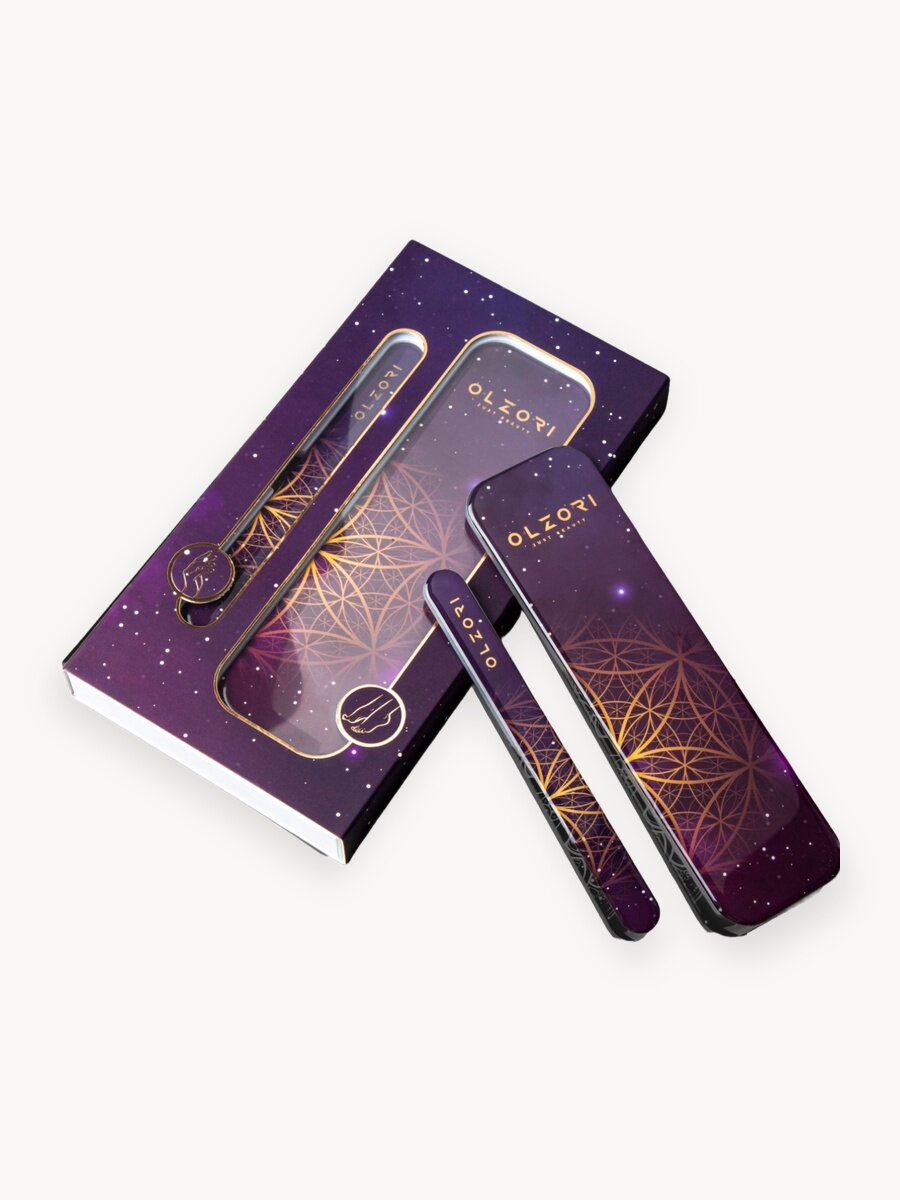 OLZORI Подарочный набор пилочек для маникюра и педикюра VirGo Universe 01