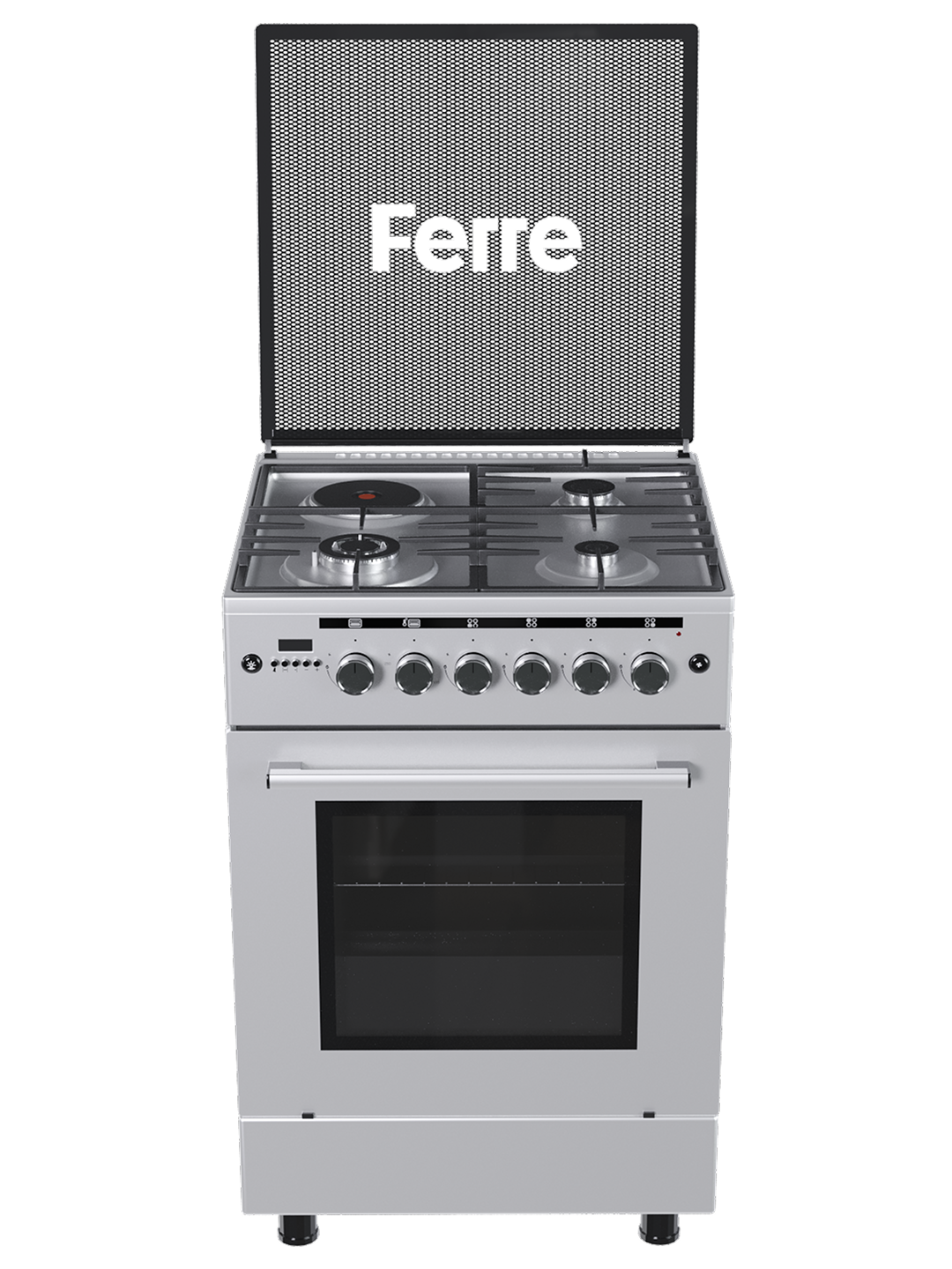 Комбинированная плитав Ferre IL60 - 5I (FFD-2), Объём духовки 70 литров, 4 конфорки