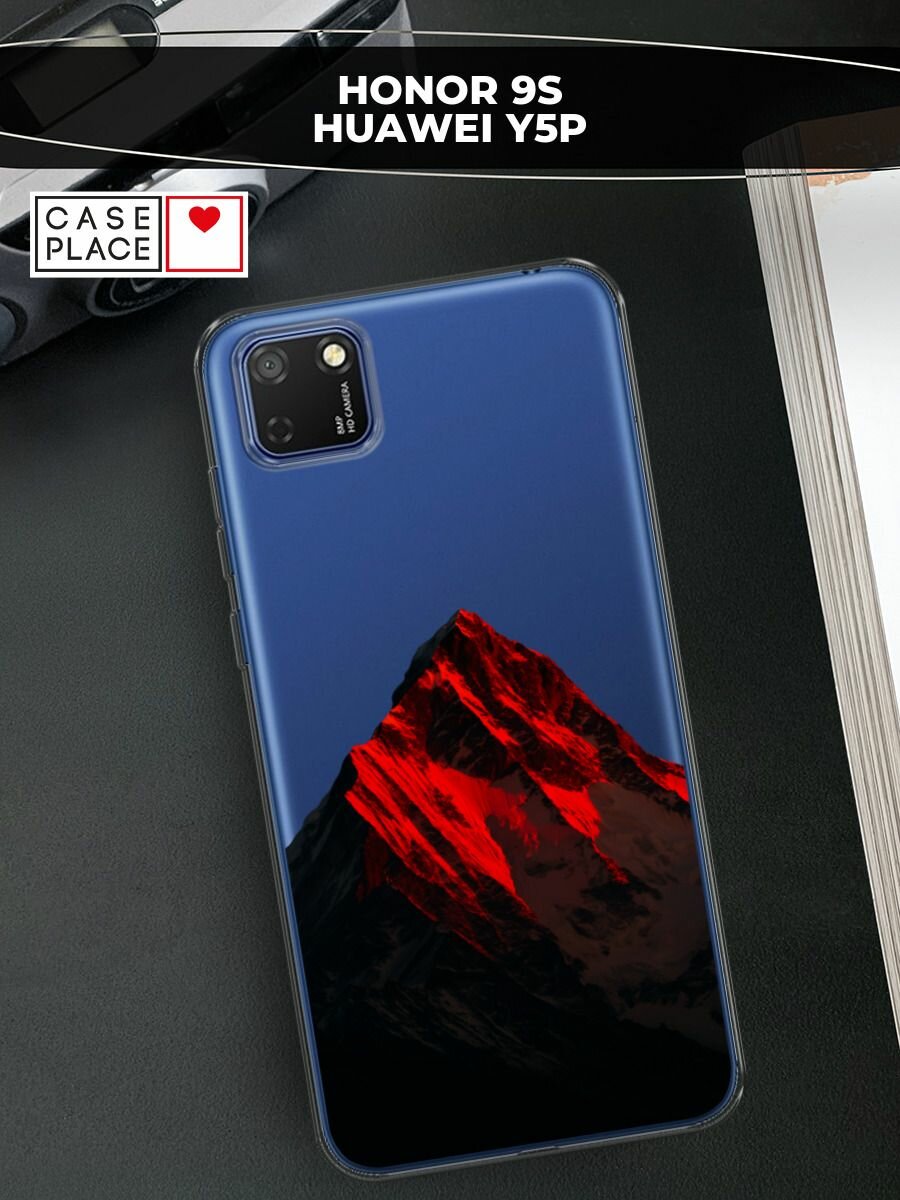 Чехол на Honor 9S/Huawei Y5p / Хонор 9S/Хуавей Y5p с принтом Красная гора 2, прозрачный