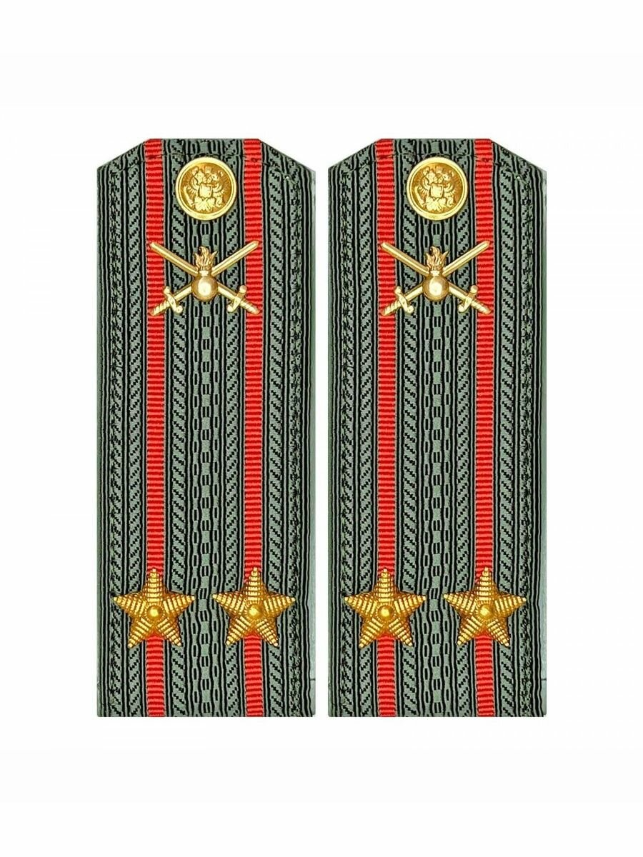 Погоны МО оливковые подполковник с петлицей, Материал Пластиковые