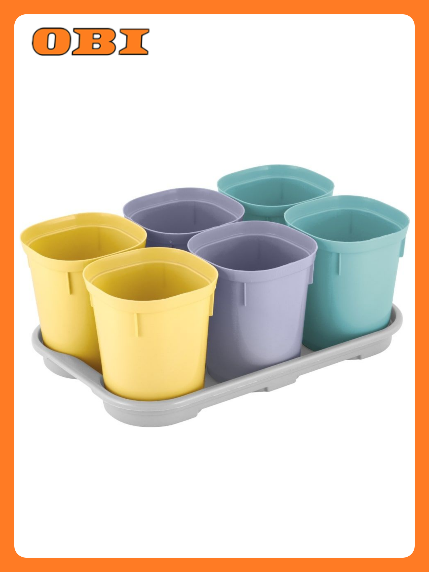 Набор горшков InGreen Green Republic пластиковый микс 400 мл 12 шт.