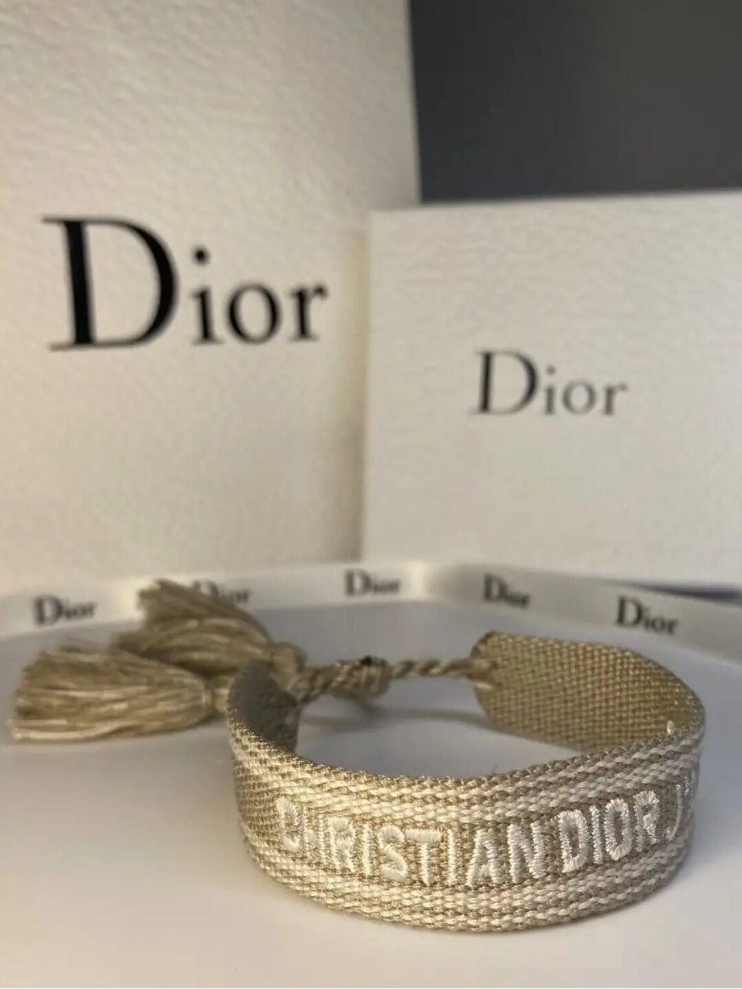 Браслет, размер 20 см, бежевый — фото 1