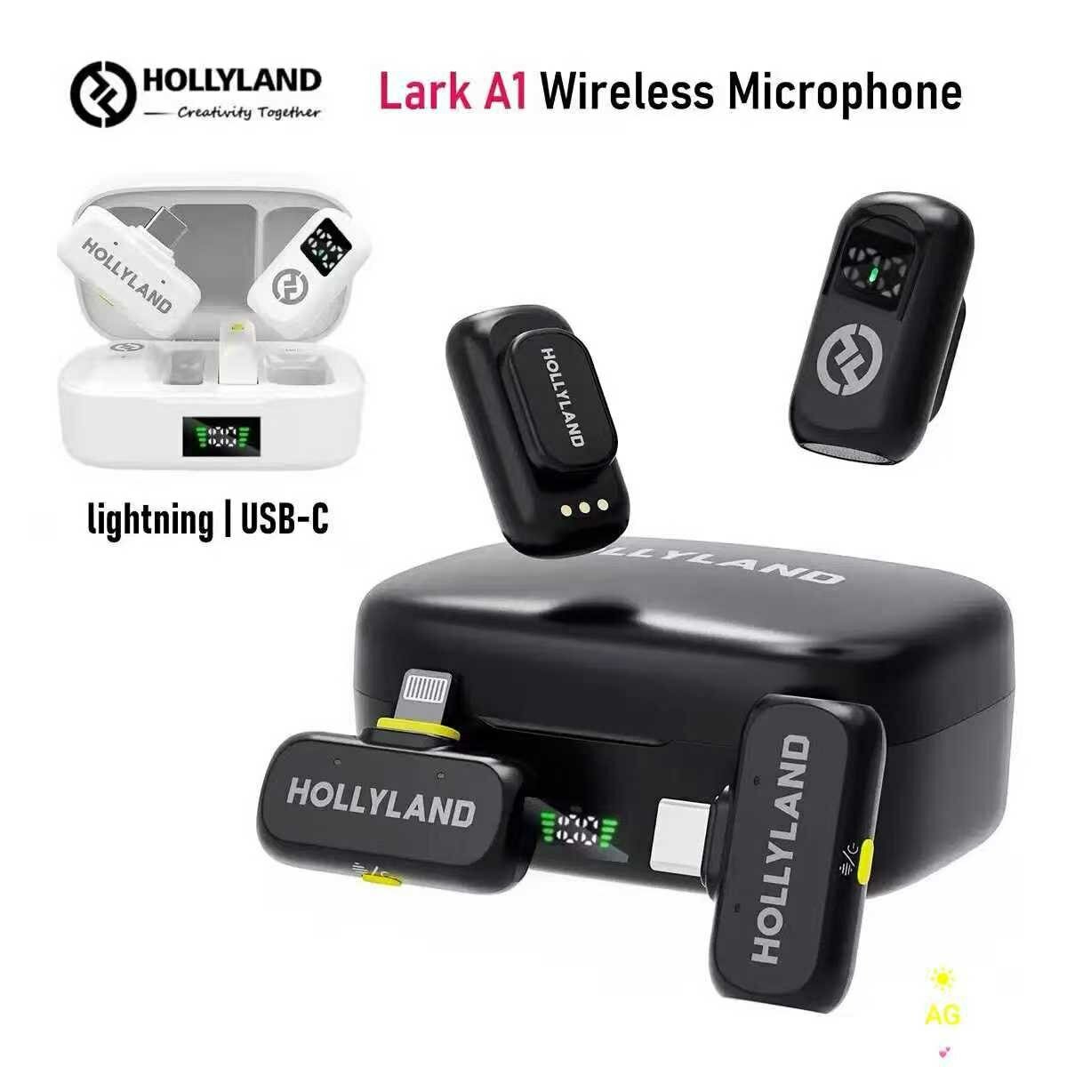 Беспроводной микрофон Hollyland Lark A1, Lightning / USB-C, с кейсом, для смартфона