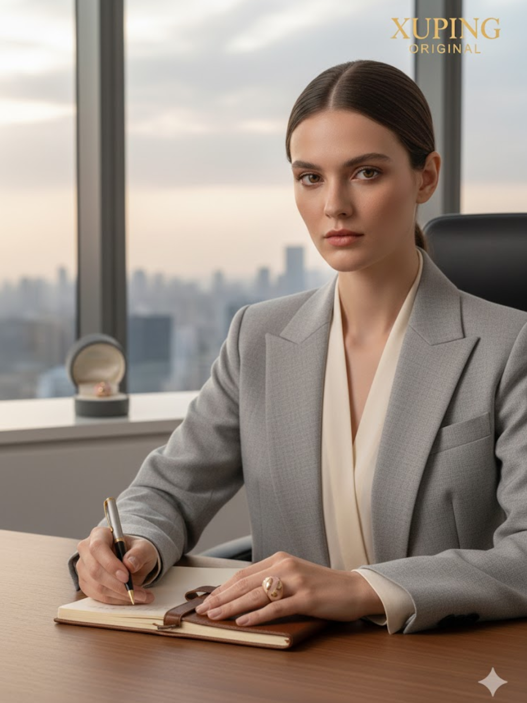 Кольцо-кулон XUPING JEWELRY, размер 18, ширина 28 мм, gold — фото 1