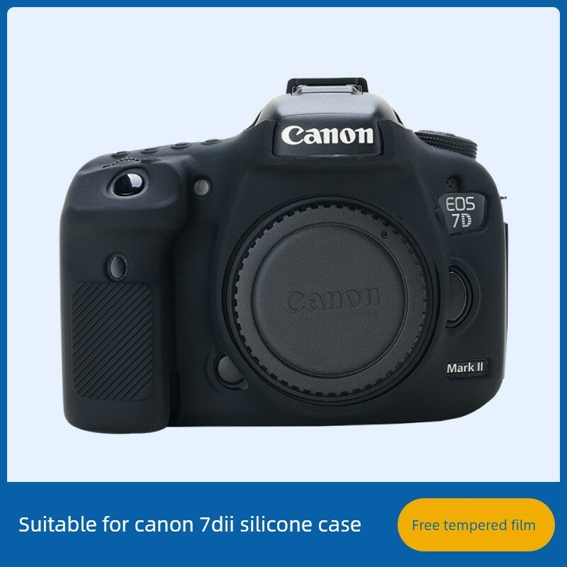 Силиконовый чехол для Canon 7DII с защитой от царапин и пыли, мягкая посадка, черный цвет для зеркальной камеры