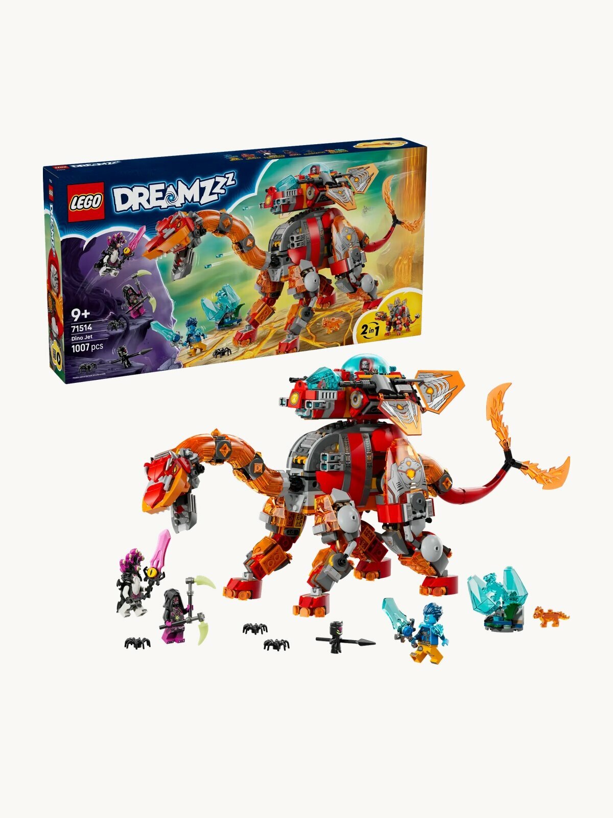 Конструктор LEGO DREAMZzz 71514 Реактивный динозавр, 1007 дет.
