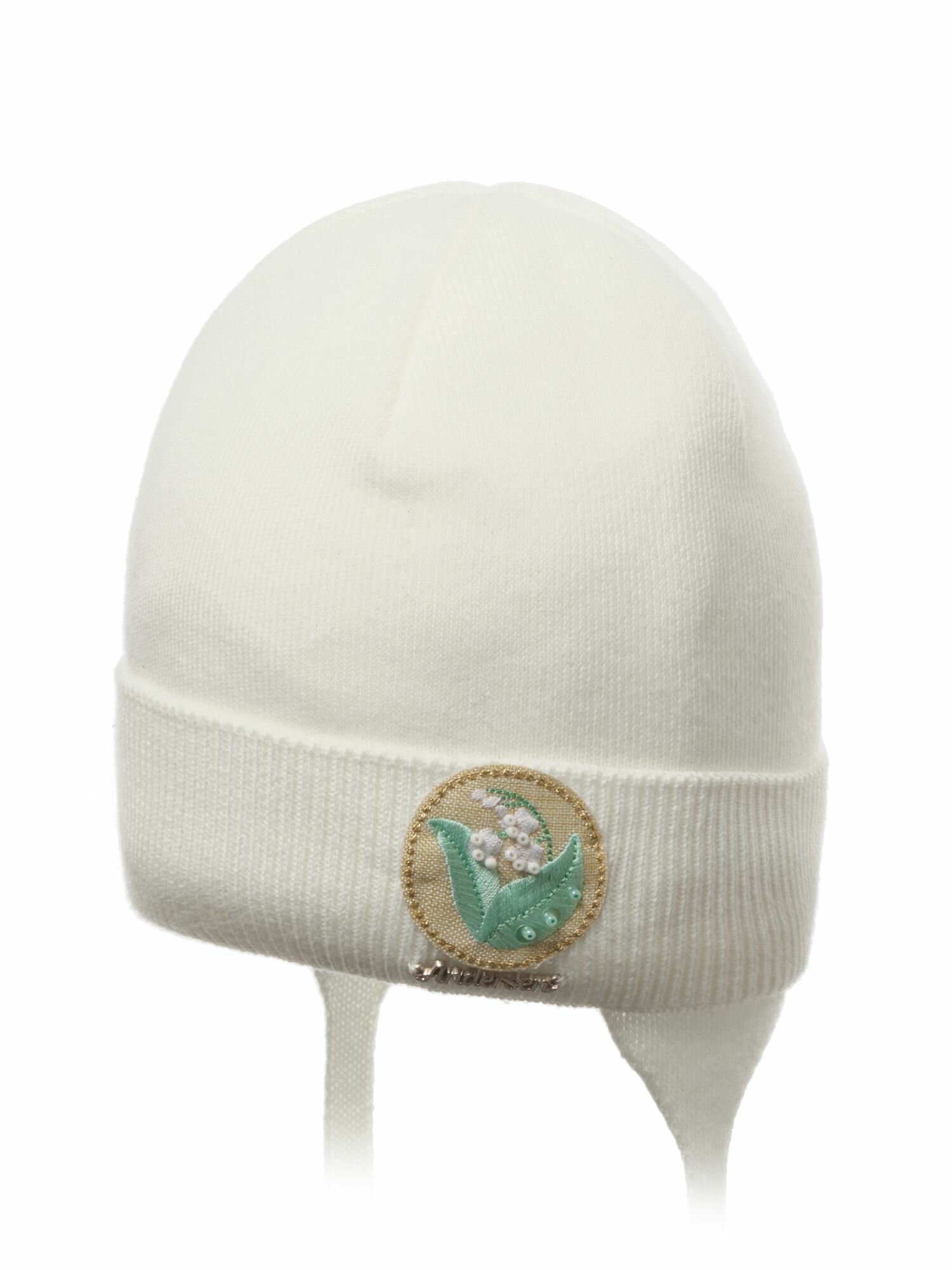 Шапка-бини Андерсен Весна-лето 2024 для девочек, размер 46-48, экрю — фото 1