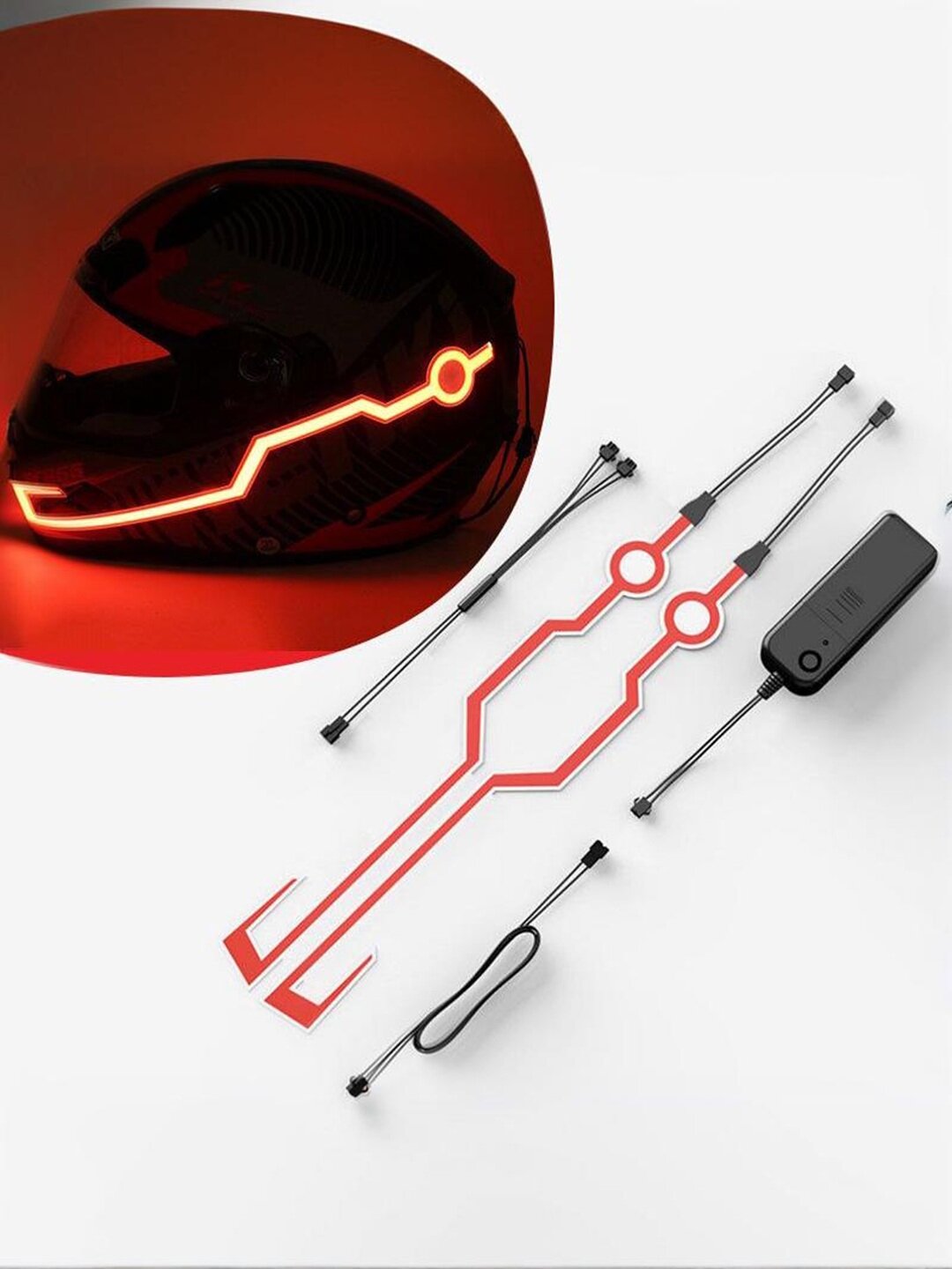 Светодиодная LED лента для шлема