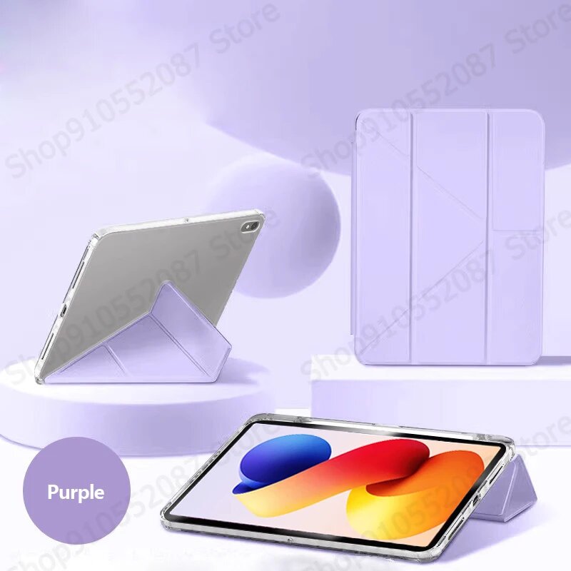 Прозрачный складной чехол для Xiaomi Redmi Pad 2 Pro 12.1" Фиолетовый, purple