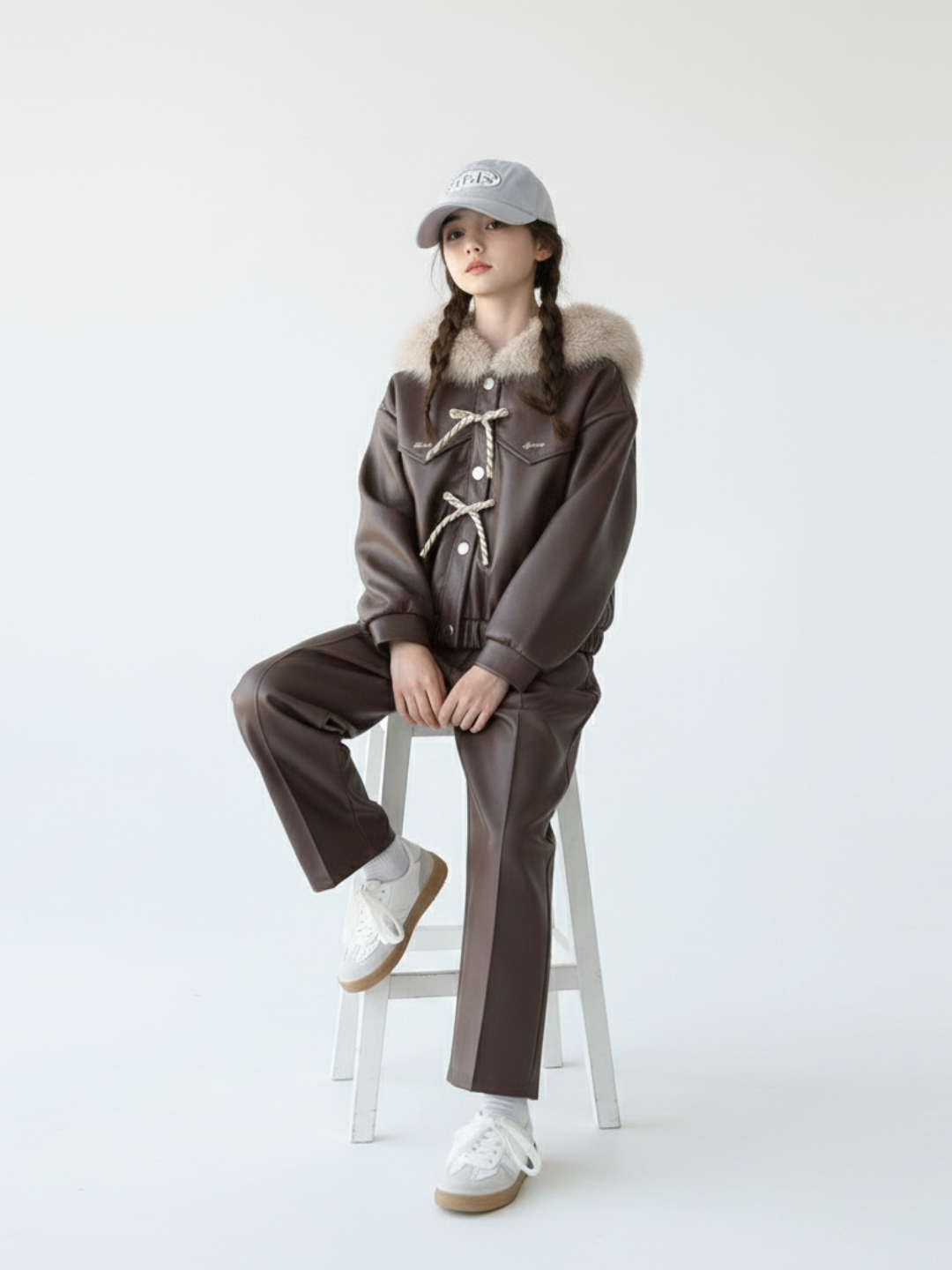 Школьный пиджак  двойка, размер 100,110, кофейный — фото 1