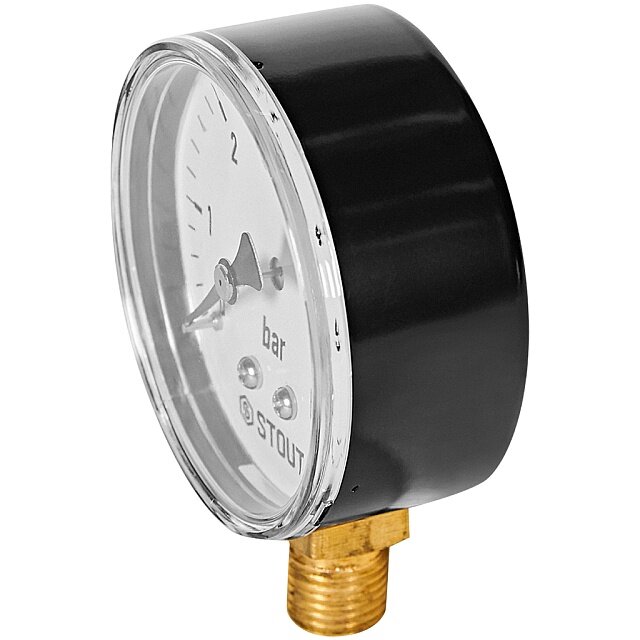 Манометр радиальный D 63 мм 1/4" 6 бар STOUT