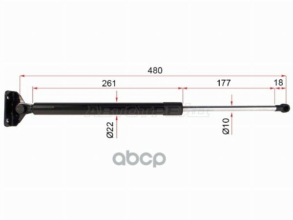 Амортизатор крышки багажника Mitsubishi ASX 10- / Citroen C4 Aircross 12-16 (Слева) Sat арт. ST-5802A325