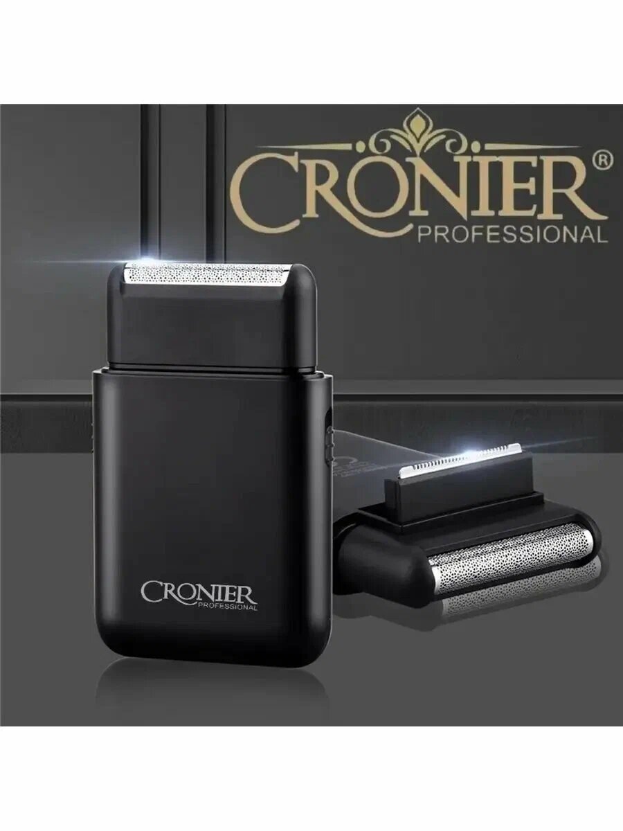 CRONIER CR-828: Qayta zaryadlanuvchi, folga pichoqli, chiquvchi trimmerli elektr ustara
