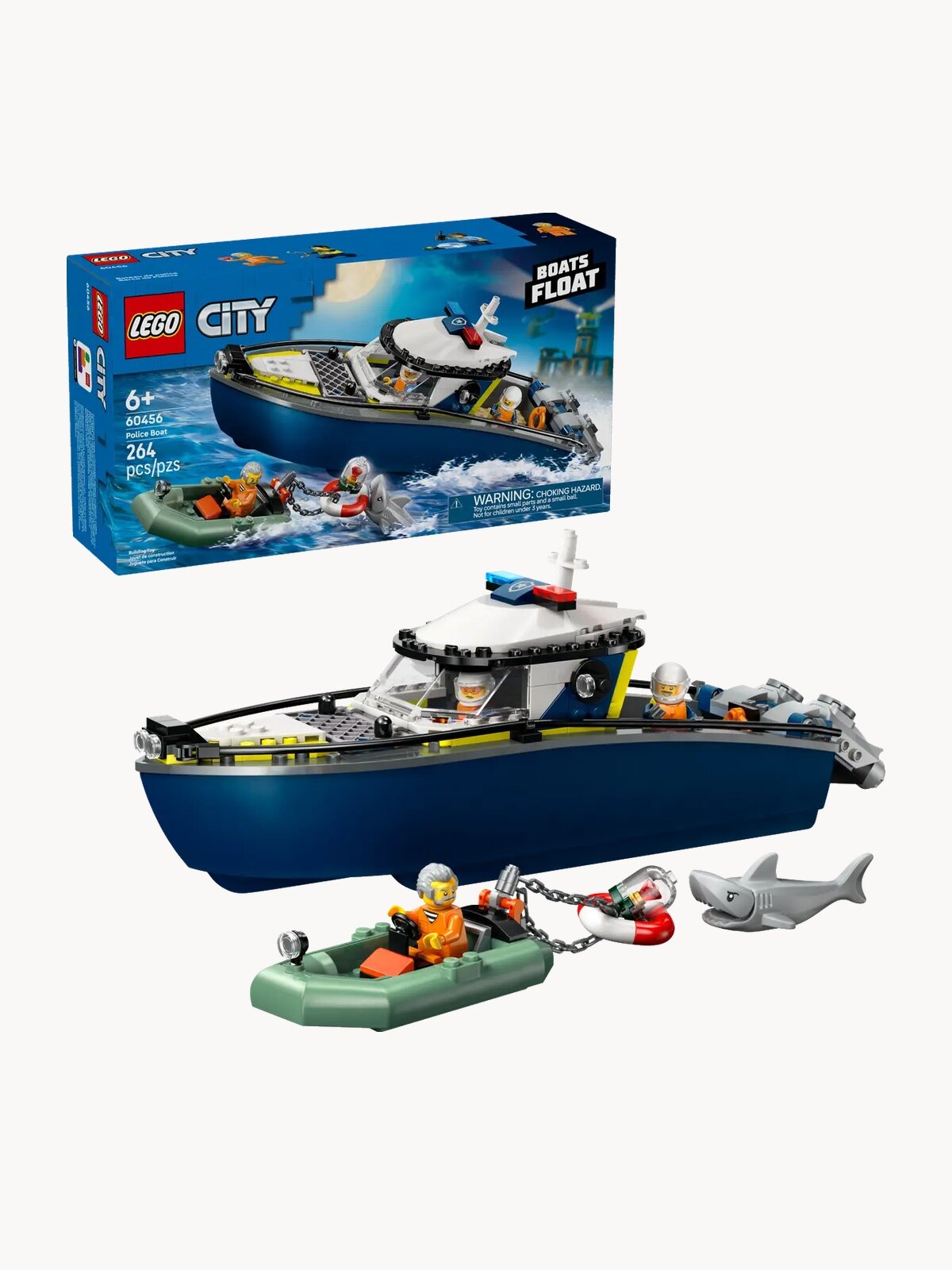 Конструктор LEGO City 60456 Погоня на полицейском катере, 264 дет.