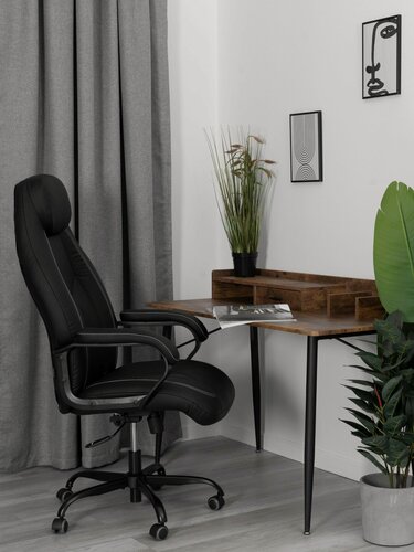 Изображение товара Кресло руководителя TetChair, металлокаркас, экокожа, чёрный