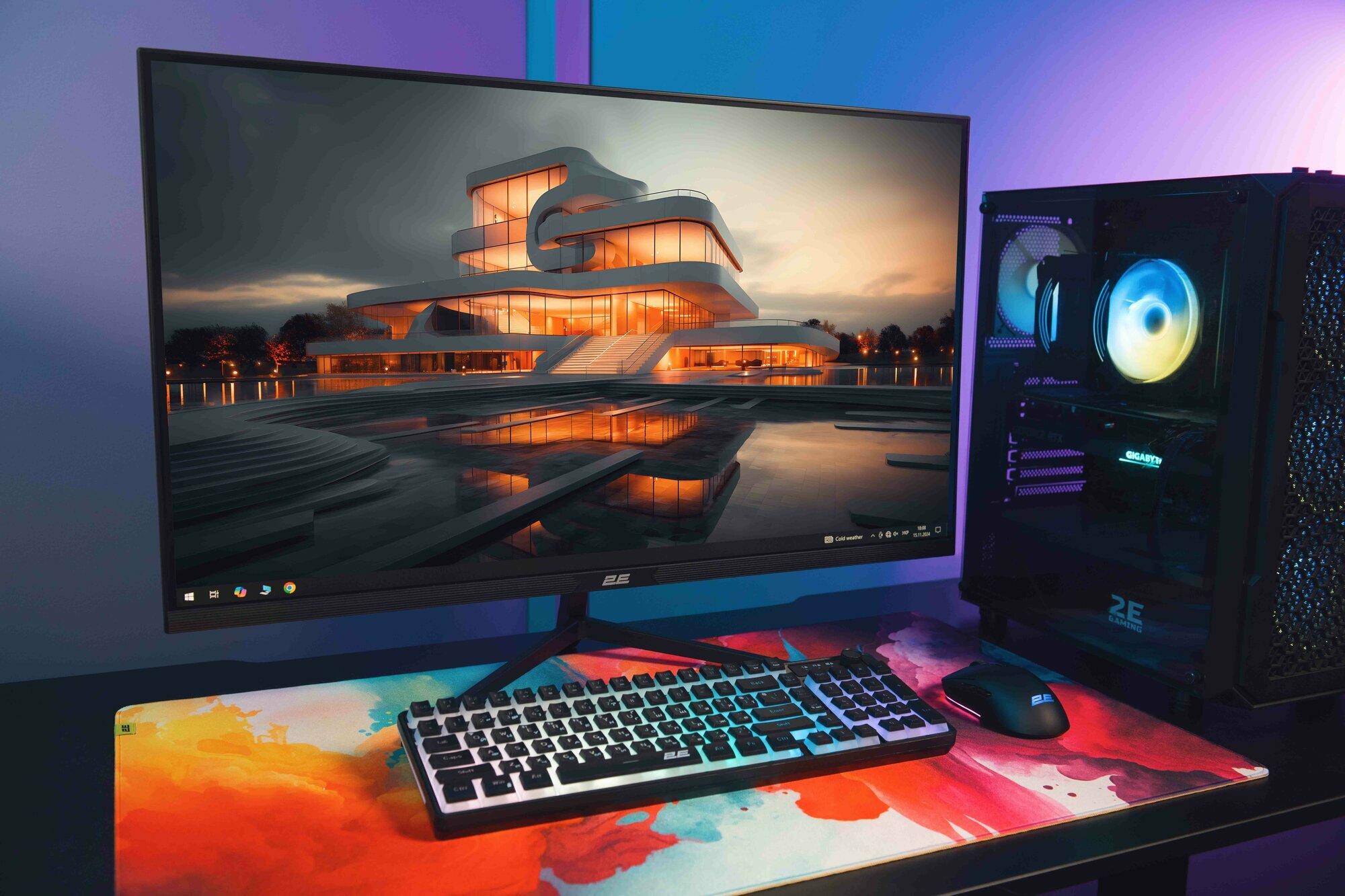 Монитор 2E GAMING 27" G2724BU HDMI, DP, Type-C, IPS, 165Hz, 1ms, FreeSync — фото 1