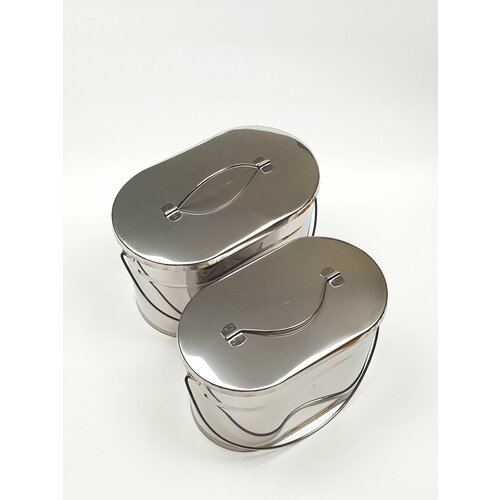 Набор походных котелков на 3 и 4 литра из нержавеющей стали, с крышками