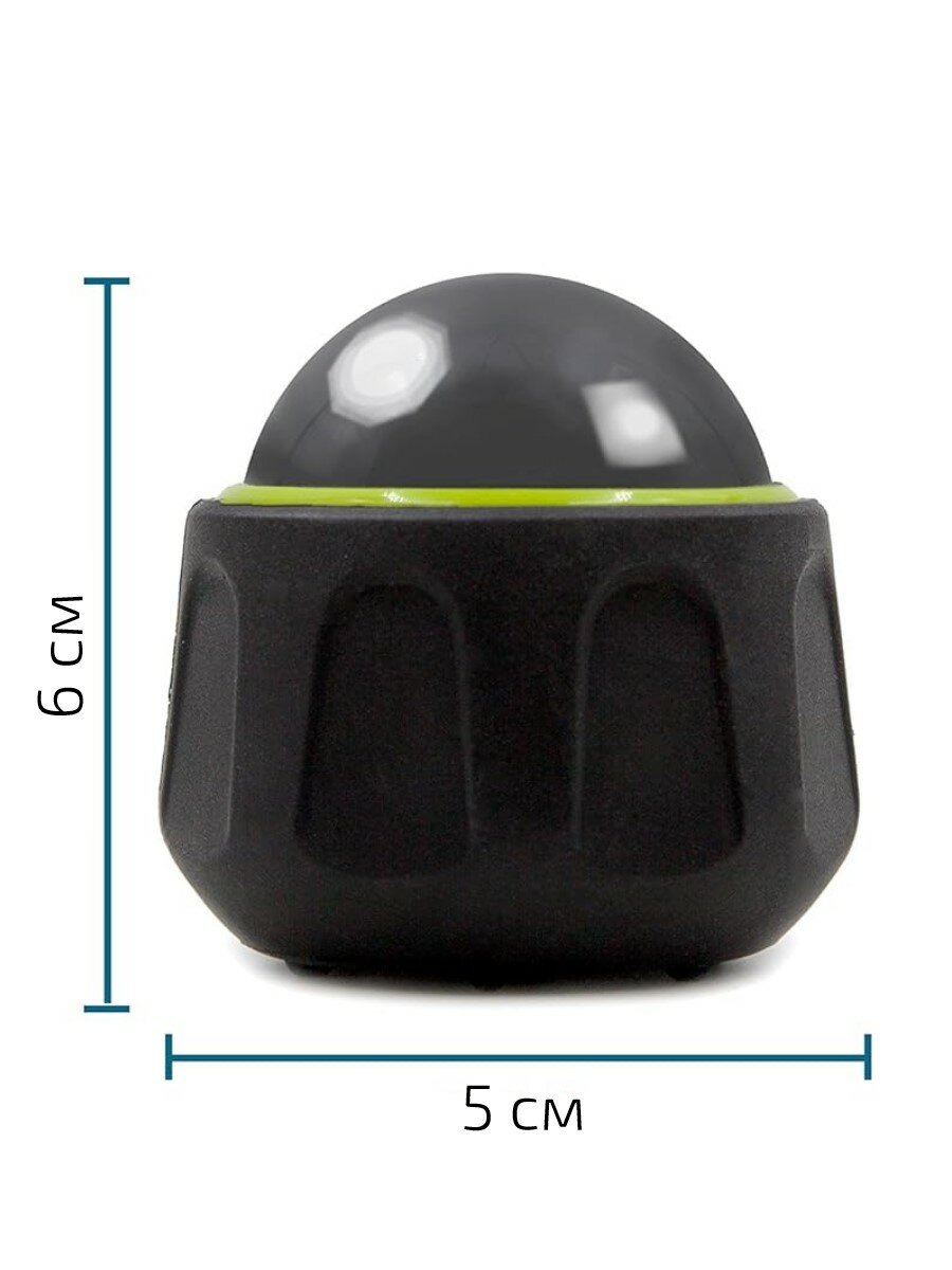 Массажный ролик TEETER Omni Directional Massage Ball для МФР, роликовый массажер, диаметр 5 х 6 см, зеленый — фото 1