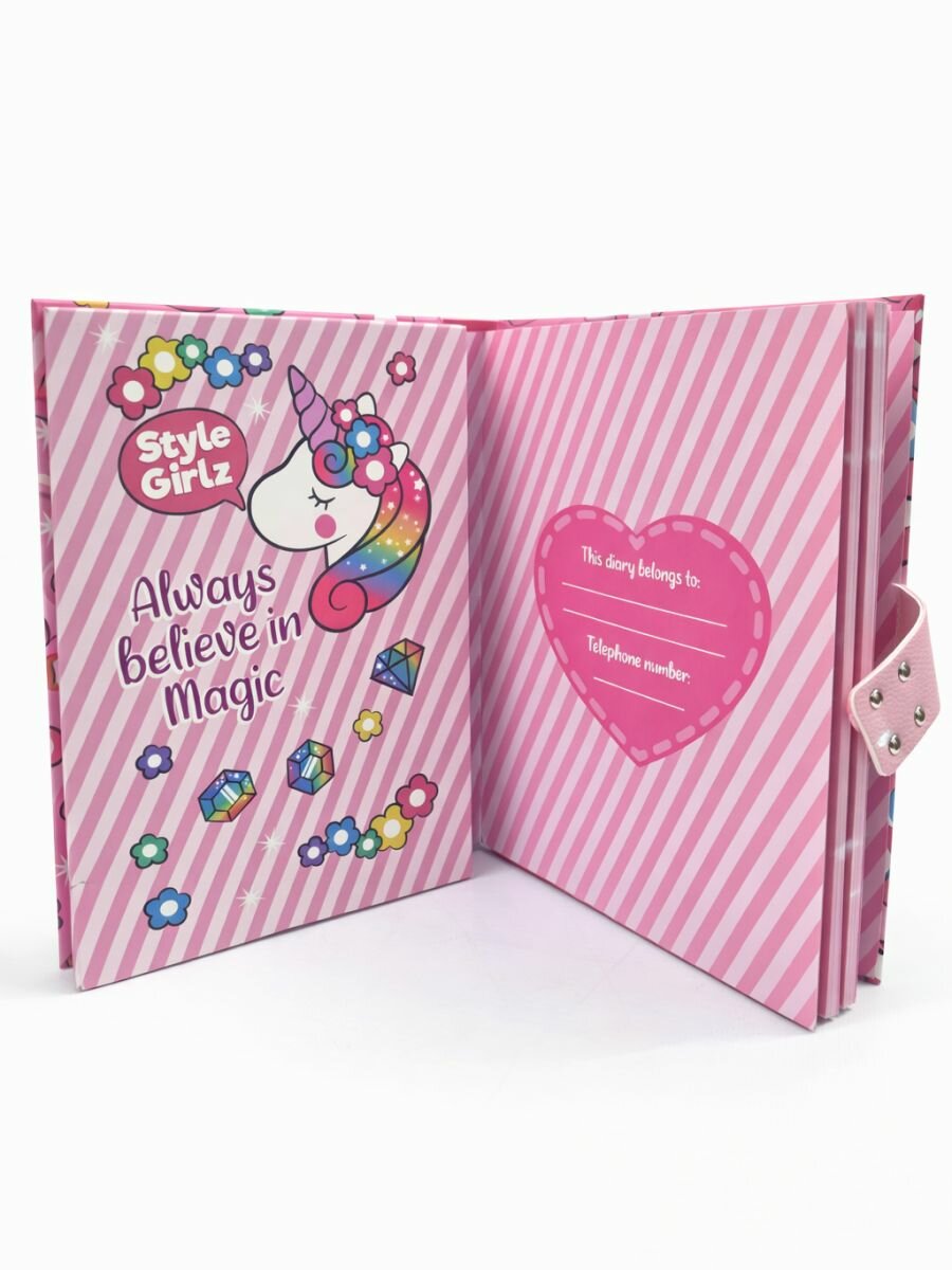 Личный дневник HOXWELL, A5, на кодовом замке, с музыкой, розовый — фото 1