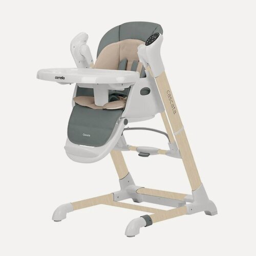 Изображение товара Качели-стульчик для кормления Carrello Cascata, цвет Space Grey / Wooden (Тёмно-серый)
