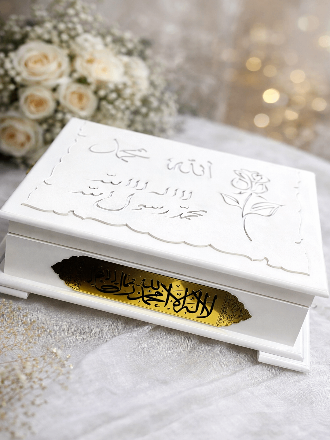 Подарочный исламский набор с Кораном, четками и миском — в декоративной шкатулке