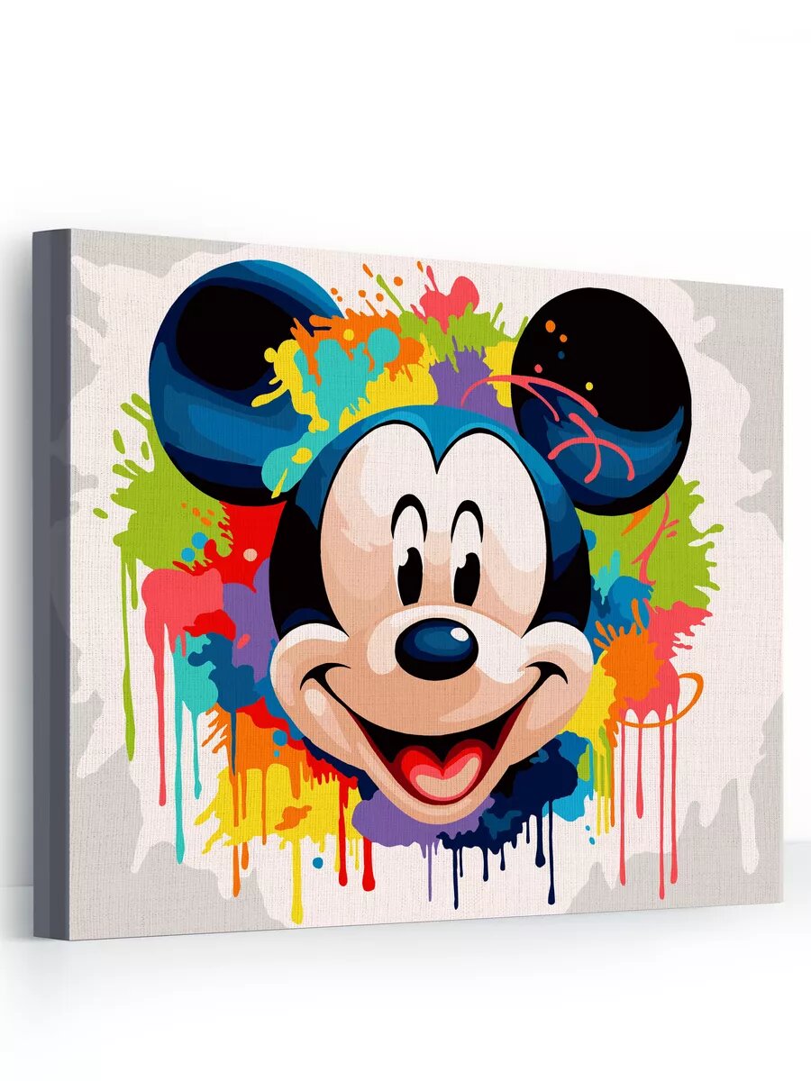 Картина по номерам на холсте с подрамником 40х50 см Брызги цвета