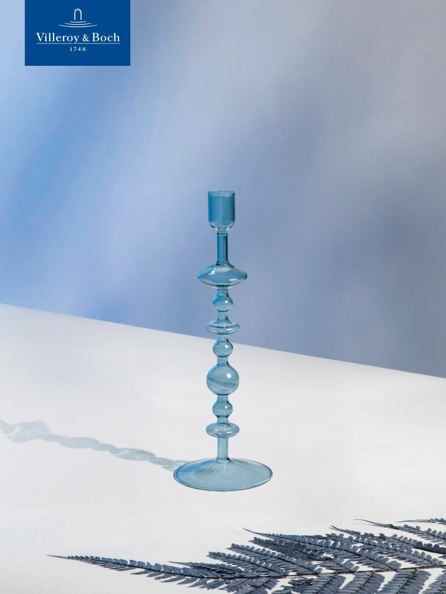 Подсвечник 27 см, Like Home ice, Villeroy & Boch, Боросиликатное стекло