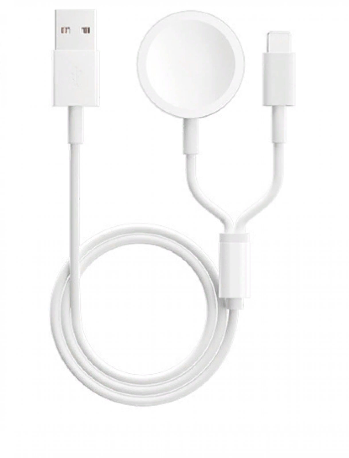 Магнитное беспроводное зарядное устройство MyPads 2 в 1 для Apple Watch и iPhone с USB подключением