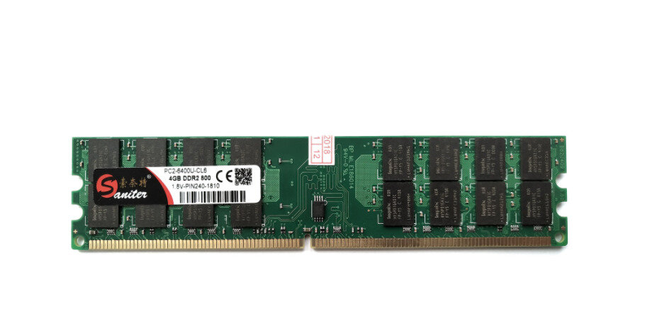 Память DDR2 4Gb 800MHz Saniter RTL PC2-6400U-CL6 DIMM 240-pin 1.8В
