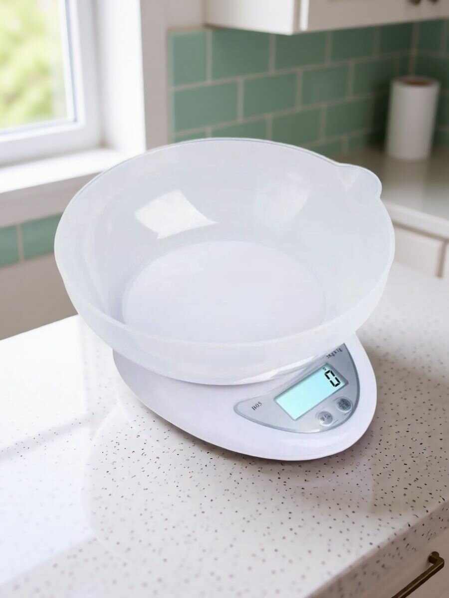 Весы кухонные B05W с чашей в комплекте электронные 5кг
