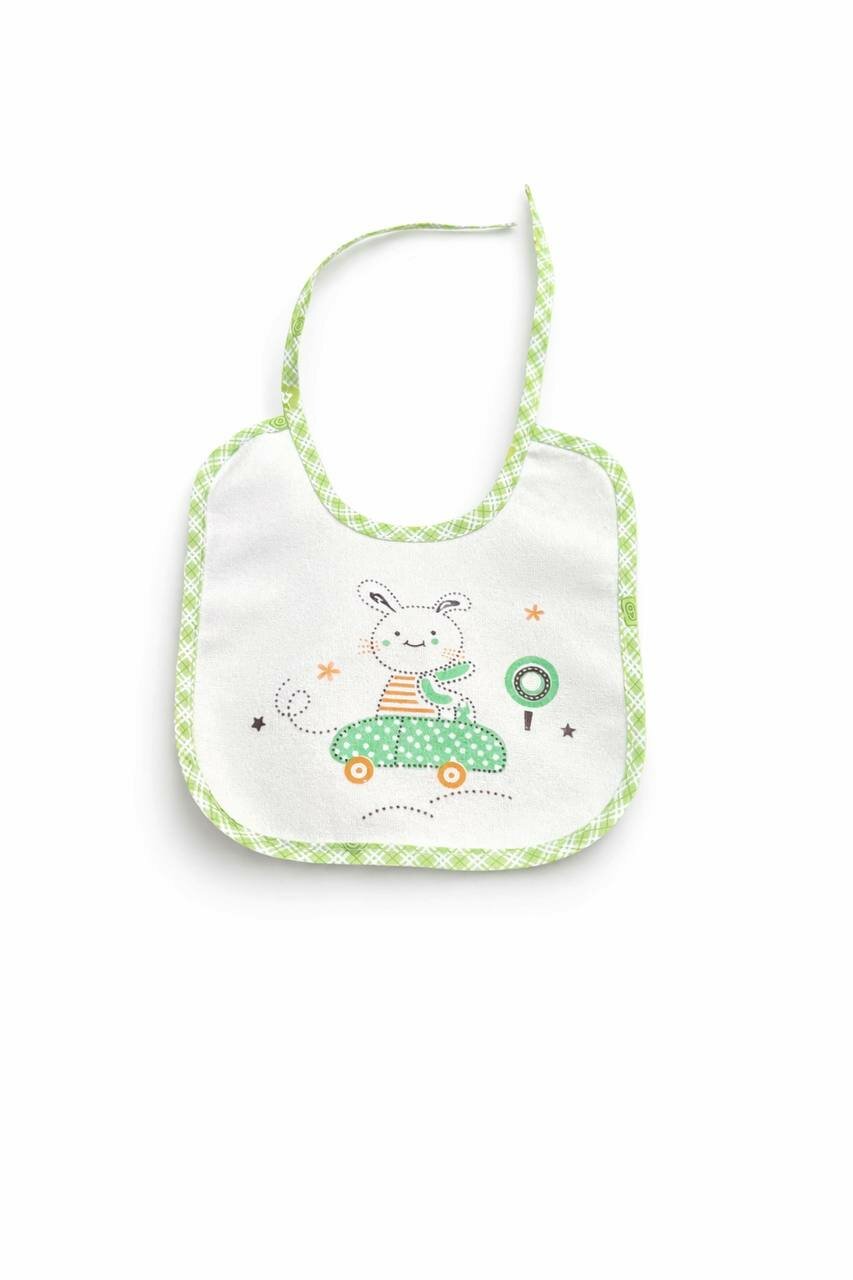 Слюнявчик для кормления, детский, многоразовый, для малышей 0-6 мес, белый