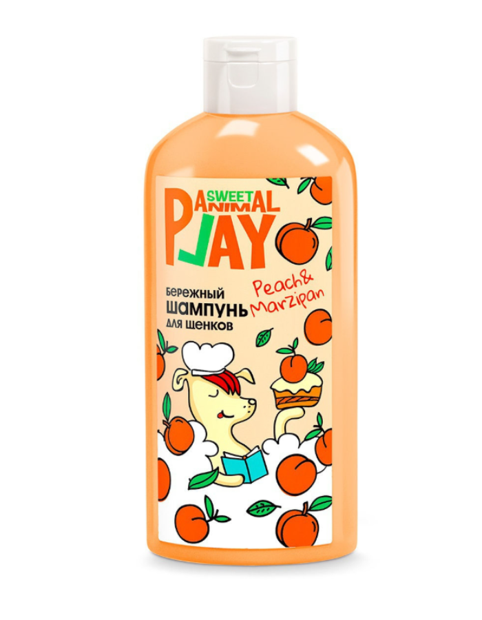 Animal Play бережный шампунь для собак и кошек с запахом персика 300 мл