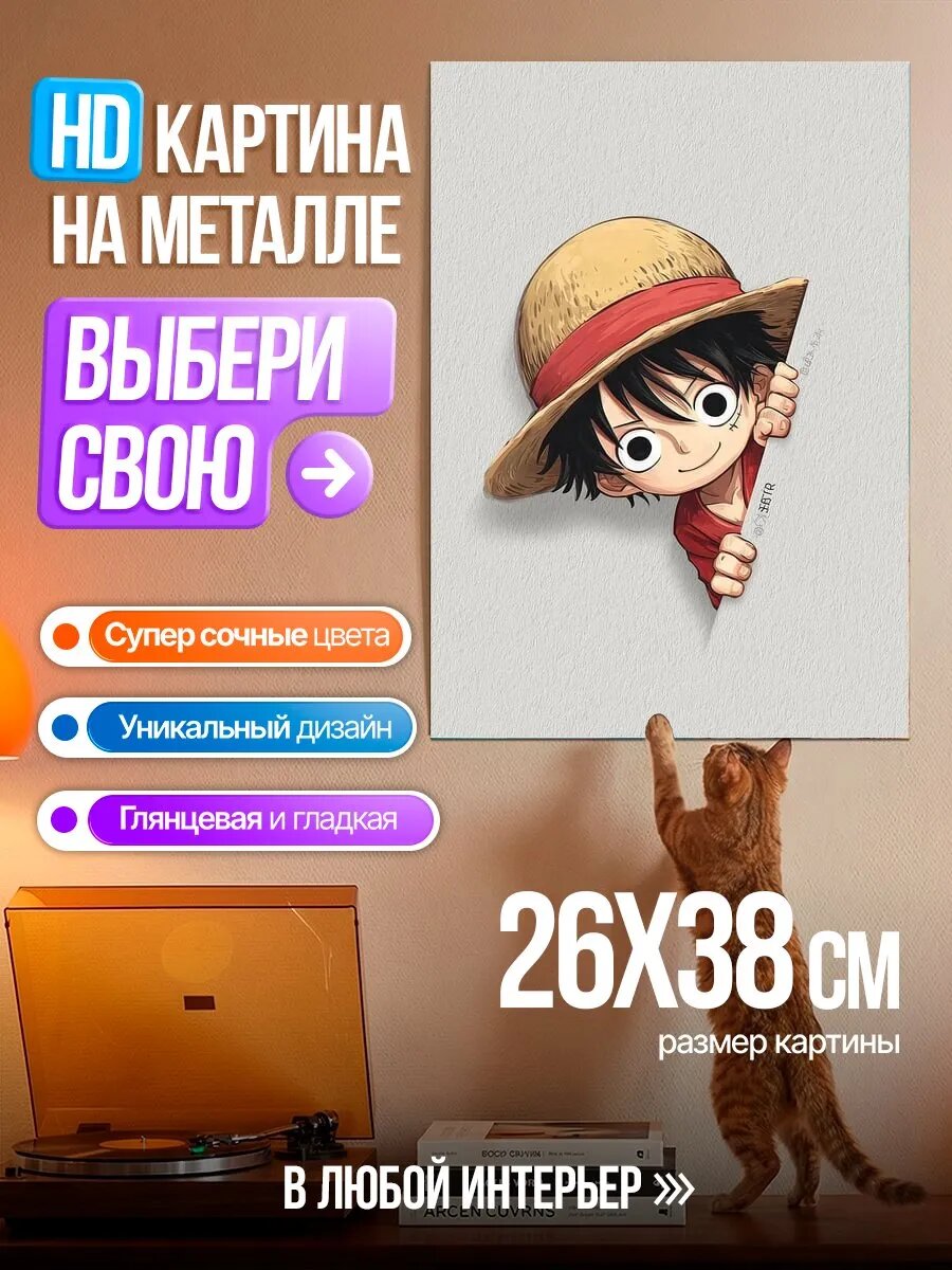 Картина на HD металле Манки Д. Луффи