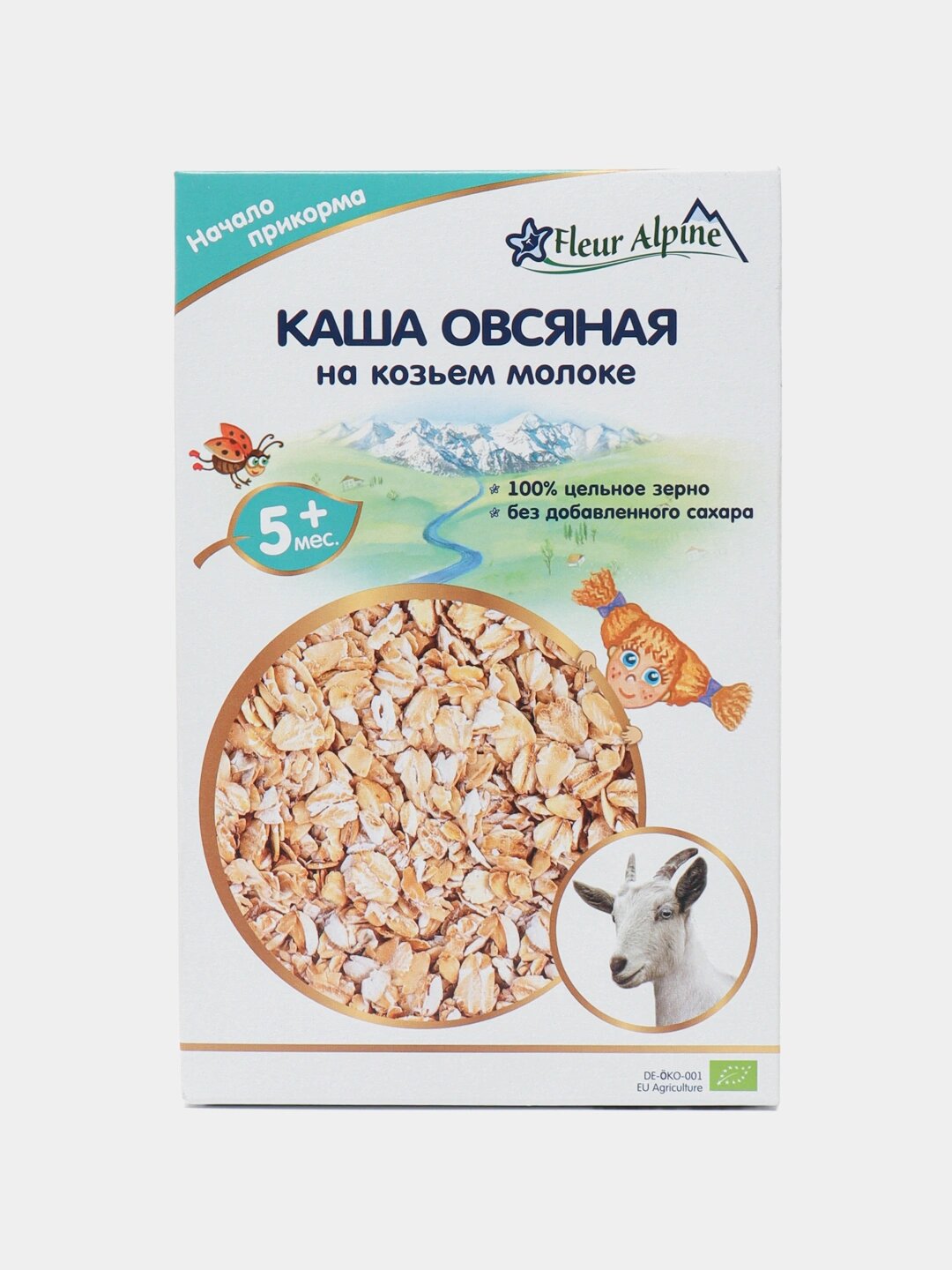 Каша Fleur Alpine овсяная на козьем молоке, с 5 месяцев, 200 г