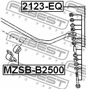 Тяга стабилизатора передняя FORD Ranger MAZDA BT-50 2006- FEBEST 2123-EQ