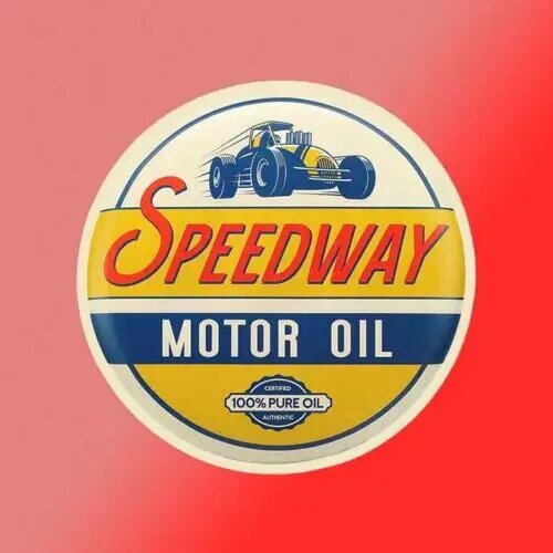 Наклейка Speedway Motor Oil, винтаж, 100% ПВХ