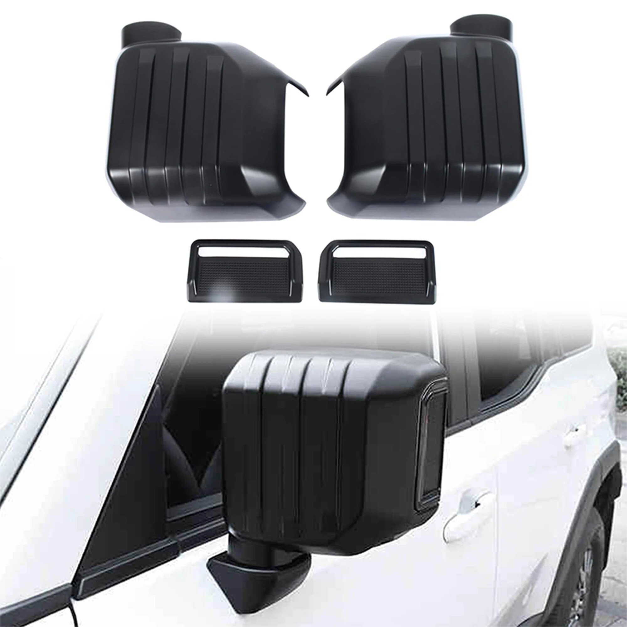 Накладки на зеркала Toyota Land Cruiser Prado J250/Lexus GX550 2024+ Matte Black