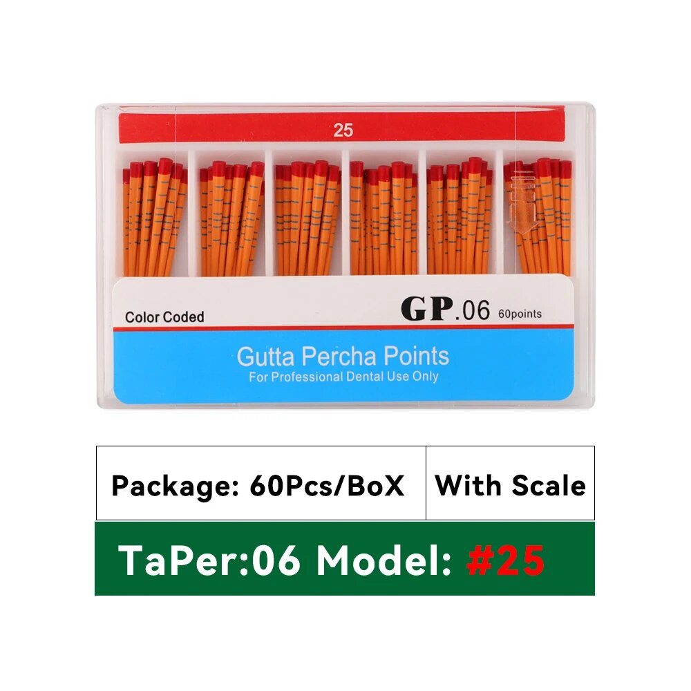 Гуттаперчевые палочки FODRK GP 06 Taper 25