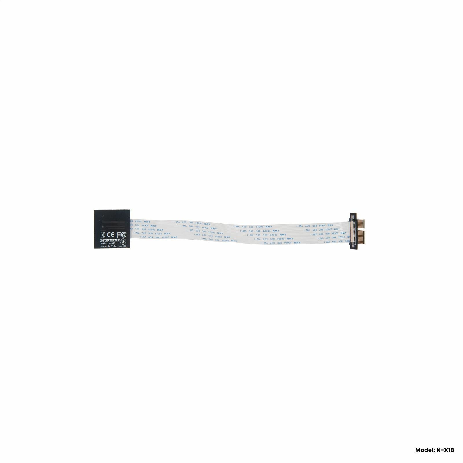 Адаптер-переходник удлинитель с гибким шлейфом PCI-E x1, 10 см, NFHK N-X1B — фото 1