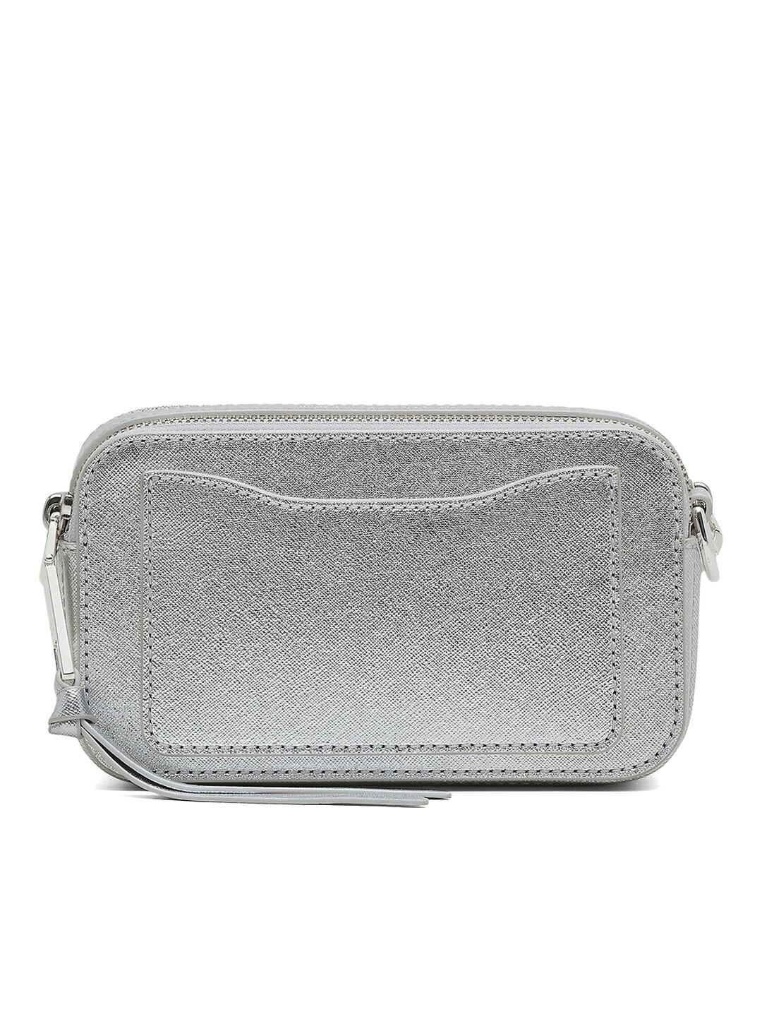 Сумка кросс-боди MARC JACOBS The metallic snapshot, фактура зернистая, серебристый — фото 1
