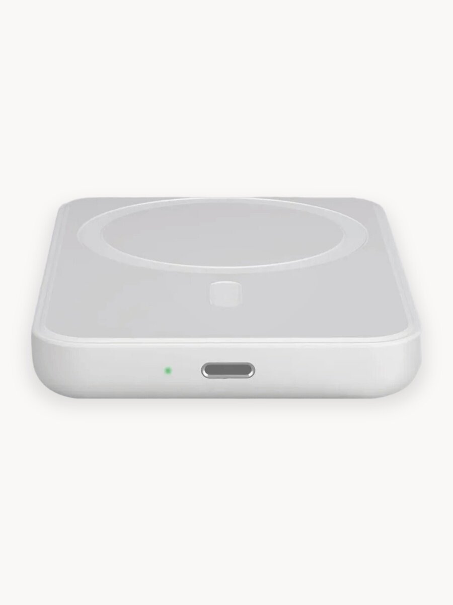 Беспроводная зарядка с емкостью 10 000 мА·ч, белого цвета